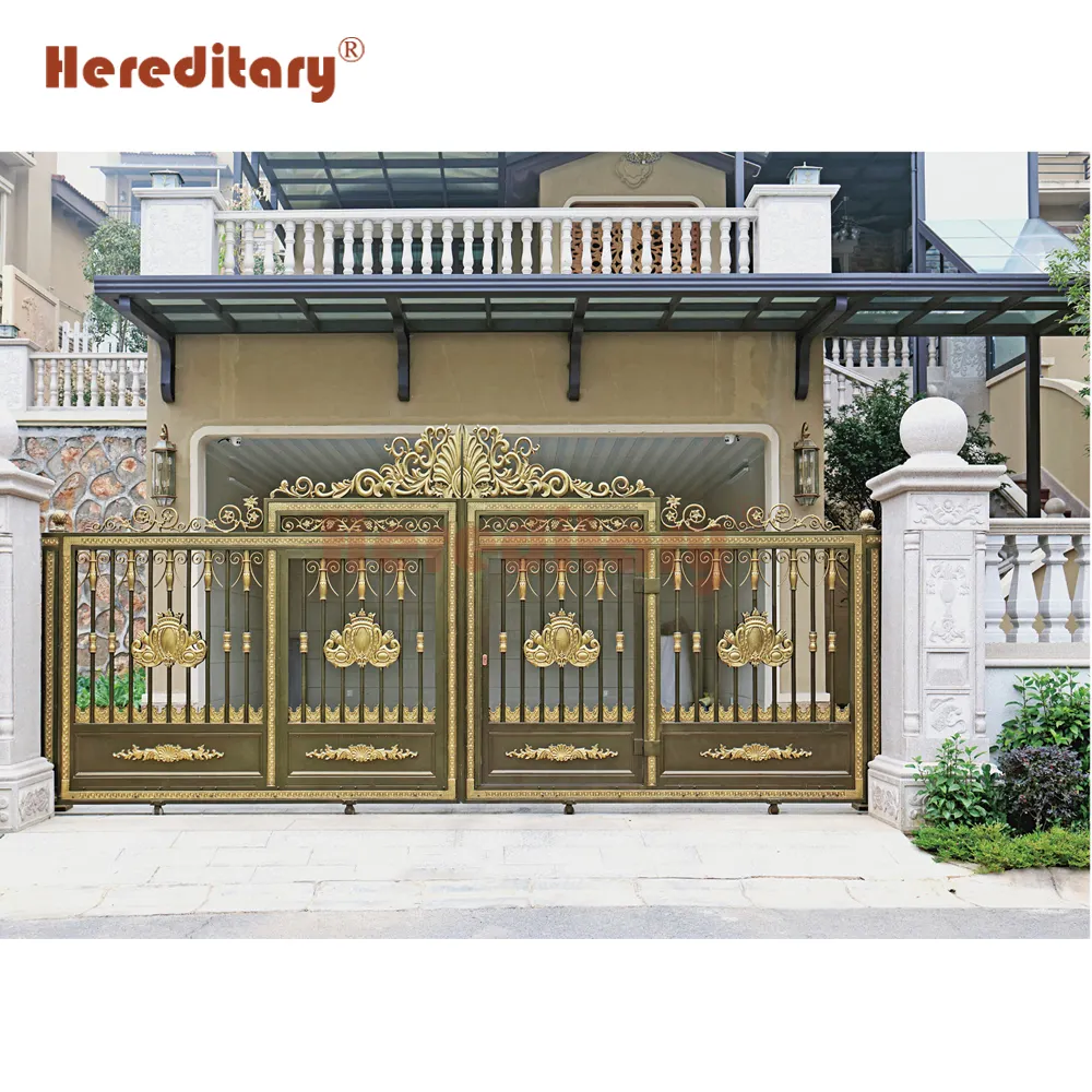 Portão de segurança residencial principal design de portão de alumínio casa desenhos