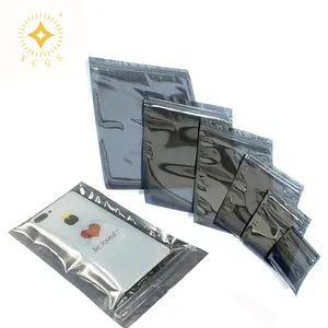 ESD çanta anti-statik ambalaj çantası/emi esd koruyucu çanta film ambalaj malzemesi/özel koku geçirmez kilitli alüminyum folyo çanta