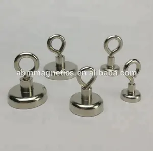 NdFeB Pot Magnet Strong Holding Force Countersunk Hole M8 Screw-thread Magnet Hook Neodymium Pot Magnet 300 LBS