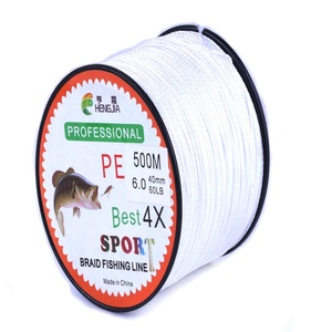 Bianco linea di pesca 4 fili PE intrecciato 500 metri 15-80LB forza - Product Image 2