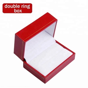 Yiwu фабрика, упаковка ювелирных изделий из кожзаменителя, красный цвет, коробка для колец, кожаная Подарочная коробка для ювелирных изделий - Product Image 4