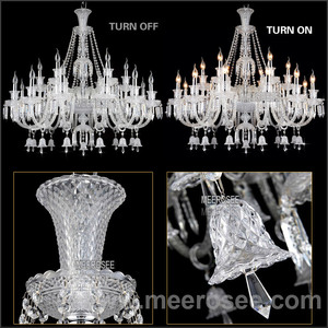MEEROSEE Lampu Gantung Manik-manik Kristal, Lentera Pengganti Globe Spanyol MD2397 L18