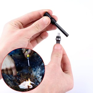 Cắm Trại Ngoài Trời Công Cụ Sinh Tồn EDC Chống Nước Đá Lửa Khởi Động Bút Chiến Thuật Hợp Kim CNC Đa Dụng Cụ Đi Bộ Cắm Trại - Product Image 5