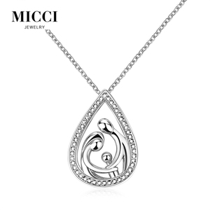 Nuevo diseño de plata <span class=keywords><strong>del</strong></span> encanto de la familia familia árbol colgante de collar - Product Image 3