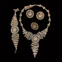 Bijoux de mariée indiens de mariée, collier, boucles d'oreilles, bracelet, bague, perles de mariage africain, TD31Y306