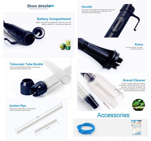 <span class=keywords><strong>Filtro</strong></span> elettrico della pompa del cambio dell'acqua del dispositivo di lavaggio della <span class=keywords><strong>sabbia</strong></span> del pulitore della batteria dell'acquario per il serbatoio dei pesci dell'acquario - Product Image 5