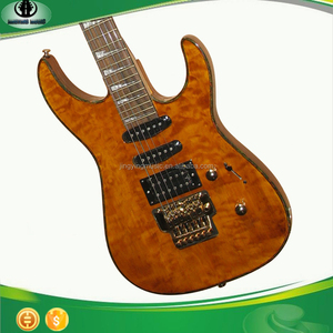 AFR-90 transparente amarillo color chapa de madera de arce flameado guitarra eléctrica de encargo - Product Image 1