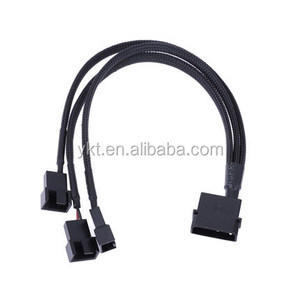 Nero Maniche Lunghe pin IDE Molex a-Port Pin/Pin dispositivo di Raffreddamento Ventola Di Raffreddamento Splitter Cavo di Alimentazione - Product Image 2