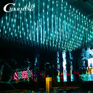 होटल/पार्टी/रात क्लब डिस्को 3d एलईडी ट्यूब प्रकाश का नेतृत्व किया उल्का ट्यूब लाइट गिरने स्टार प्रकाश का नेतृत्व किया