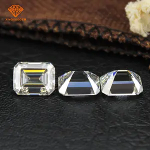 Top vendedor de diamantes 3 quilates esmeralda corte perto incolor diamante moissanite G-H branco para fazer jóias