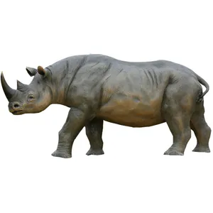 Fabricants Extérieurs pour La Maison Jardin de Haute Qualité vie taille Rhinocéros statue en fiber de verre