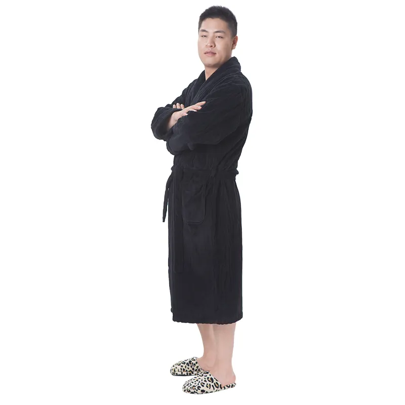 Man sexy lingerie clothes bathrobe black color robe