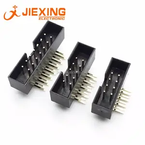 IDC Konnektör 2.54mm 2X5 P 10pin Erkek Başlık Sağ Açı DC3-10P Ribbin Için Kablo