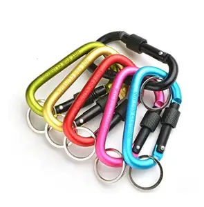 Aluminum Snap Hook Locking Carabiner For Home RV Camping Fishing Hiking Traveling And Keychain Not For Climbing