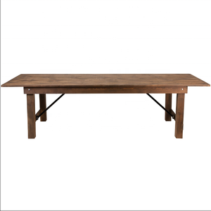 Table de <span class=keywords><strong>ferme</strong></span> pliante en pin massif rustique de haute qualité pour mariages et événements - Product Image 2