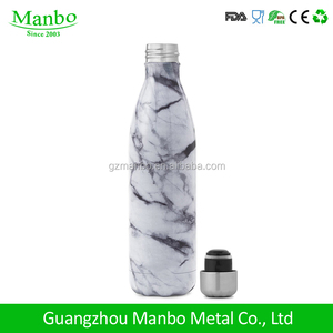 Yeni ürünler 500ml dış beyaz Opal mermer çift duvar su şişesi paslanmaz çelik - Product Image 2
