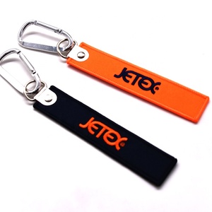 Tùy chỉnh thêu hai mặt Polyester Thẻ Hành Lý bền <span class=keywords><strong>Keychain</strong></span> để dễ dàng nhận dạng - Product Image 5