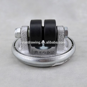 SS Projeto Original 35 Milímetros Rebaixada nylon rodízio da roda dupla <span class=keywords><strong>30mm</strong></span> Garfo De Ferro Fundido Com UMA Circular Placa Superior