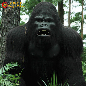 Animatronic su misura <span class=keywords><strong>Gorilla</strong></span> re tema parco divertimenti Zoo simulazione Indoor animale modello in vendita