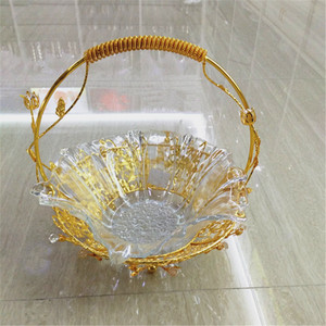 Haute qualité Fête Décoratif <span class=keywords><strong>Panier</strong></span> <span class=keywords><strong>Suspendu</strong></span> Verre Dessert Fruits <span class=keywords><strong>Panier</strong></span> De <span class=keywords><strong>Rangement</strong></span> - Product Image 1