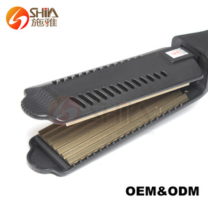 <span class=keywords><strong>Plancha</strong></span> de pelo de hierro plano de titanio <span class=keywords><strong>original</strong></span> profesional portátil negro top diez - Product Image 5