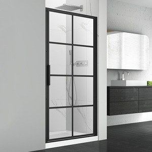 Noble elegante todo en uno, marco negro, plegable, para bañera, pantalla portátil, Unidad de <span class=keywords><strong>ducha</strong></span>, <span class=keywords><strong>puerta</strong></span> de <span class=keywords><strong>ducha</strong></span> de vidrio - Product Image 2