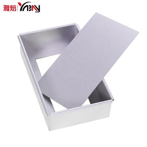 New Arrival Removable Bottom 3D Removable Non-stick Rectangle <strong>Aluminum</strong> Chiffon <strong>Cake</strong> Mold