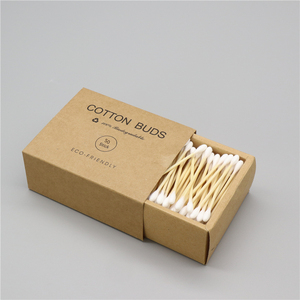 100% écouteurs en coton de bâton de bambou <span class=keywords><strong>réutilisables</strong></span> naturels - Product Image 3