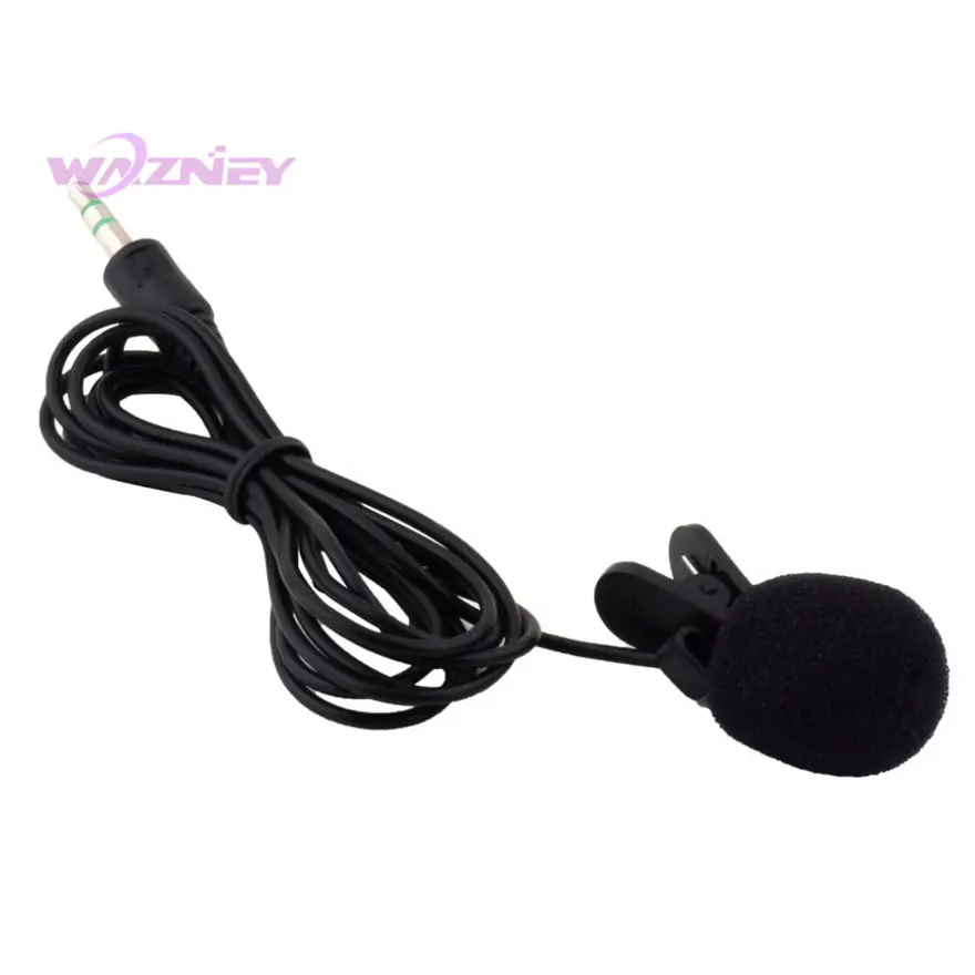 Universal Portable Mini 3.5mm Clip on Mic Microphone Hands Free Clip-on Microphone Mini Audio Mic For PC Laptop Speaker