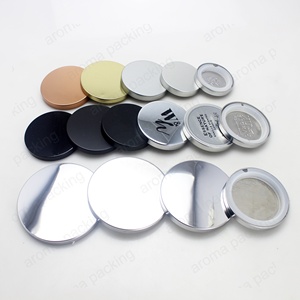 Couvercle en métal argent <span class=keywords><strong>noir</strong></span>, 12 pièces, pour pot, bougeoir, tasse en verre - Product Image 1