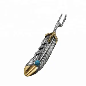 Offre Spéciale Acier Inoxydable Plume Pendentif Série Ensemble de Bijoux