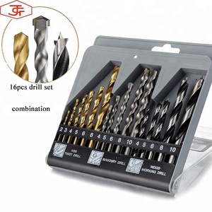 <span class=keywords><strong>Set</strong></span> di punte da trapano combinato di alta qualità da 16 pezzi per foratura di metallo, legno e cemento - Product Image 3
