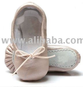 Custom Size Free Samples Leather Baby Girl Women's Canvas <b>Ballet</b> Flats <b>Shoes</b> for Dance Training - Product Image 3