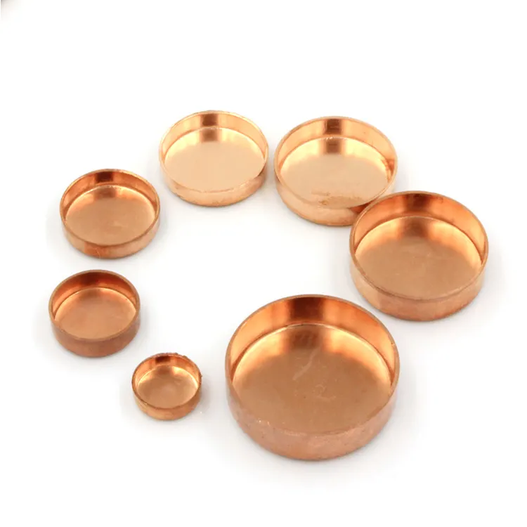 Accesorios de tubería de soldadura de cobre personalizados, tapas de extremo para tubería de cobre