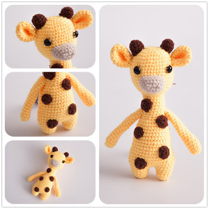 Handmade bé Amigurumi Crochet dệt kim búp bê động vật an toàn PP bông đầy thú nhồi bông đồ chơi sang trọng - Product Image 4