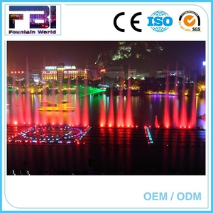 Al aire libre de dos capas <span class=keywords><strong>cascada</strong></span> decorativos ronda de música colorido luz fuente - Product Image 6