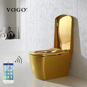 Goldene Farbe WC Badezimmer hängen Sockel WC Toilette