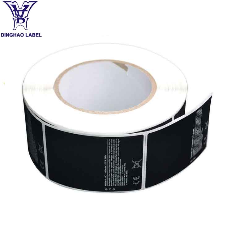 Черно-белой печати батареи этикетки, наклейки рулонов