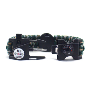 Pulsera de Supervivencia Multifuncional 20 en 1 SOS con Brújula Desmontable, Pulsera de Paracord LED Tejida Portátil Profesional de Fábrica - Product Image 2