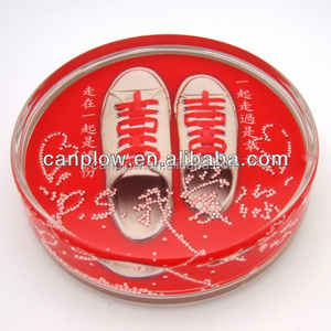 ที่ทับกระดาษอะคริลิคใสทรงกลมขนาดเส้นผ่านศูนย์กลาง100มม. X 13มม. สไตล์คลาสสิก - Product Image 2