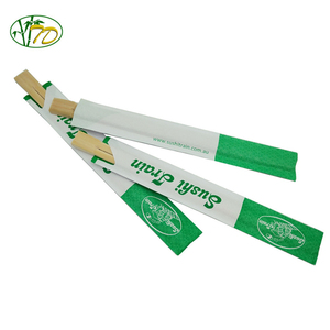 23 cm <span class=keywords><strong>gemelos</strong></span> palillos de bambú con Logo para uso en restaurantes - Product Image 4