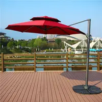 Hoge kwaliteit grote tuin patio tuinmeubilair strand paraplu outdoor kleur roze rood wit oranje optionele custom size fabriek