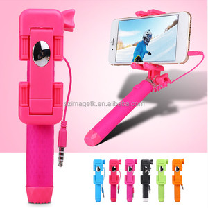 Toma de bolsillo mini pen palo autofoto con led luz flasd, plegable autofoto monopod para smartphone - Product Image 2