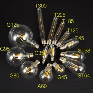 Filament LED Light Bulb ST64 - 2W, 180 lm, E27, 2200K - 4 pcs