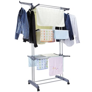 <span class=keywords><strong>Portatile</strong></span> Pieghevole In Acciaio Inox Abbigliamento Indumento Cappotto di Panno Vestiti di Essiccazione Cremagliera - Product Image 5