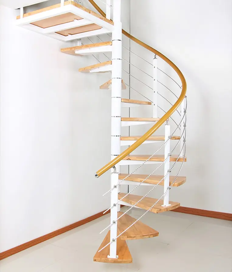 Durable staircase/indoor wooden spiral staircase for small spaces