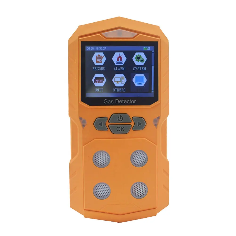 4 ב 1 נייד רב גז דליפת גלאי גז analyzer (שיתוף H2S O2 Ex ) 4 גז צג עם מיובא חיישן