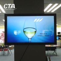 Panel lcd con bisel superestrecho para publicidad de supermercado, 32 pulgadas, 43 pulgadas
