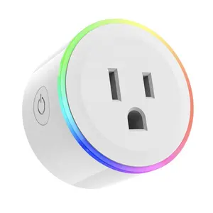 Smart Mini Socket Plug WiFi Wireless Remote US Socket Adaptor with Timer on and off Compatible with Alexa Google Home Voice 110V