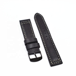 22mm hanno stock fashion product classic split hide <span class=keywords><strong>bracciale</strong></span> per <span class=keywords><strong>orologio</strong></span> in vera pelle cinturino per <span class=keywords><strong>orologio</strong></span> in pelle nera - Product Image 4